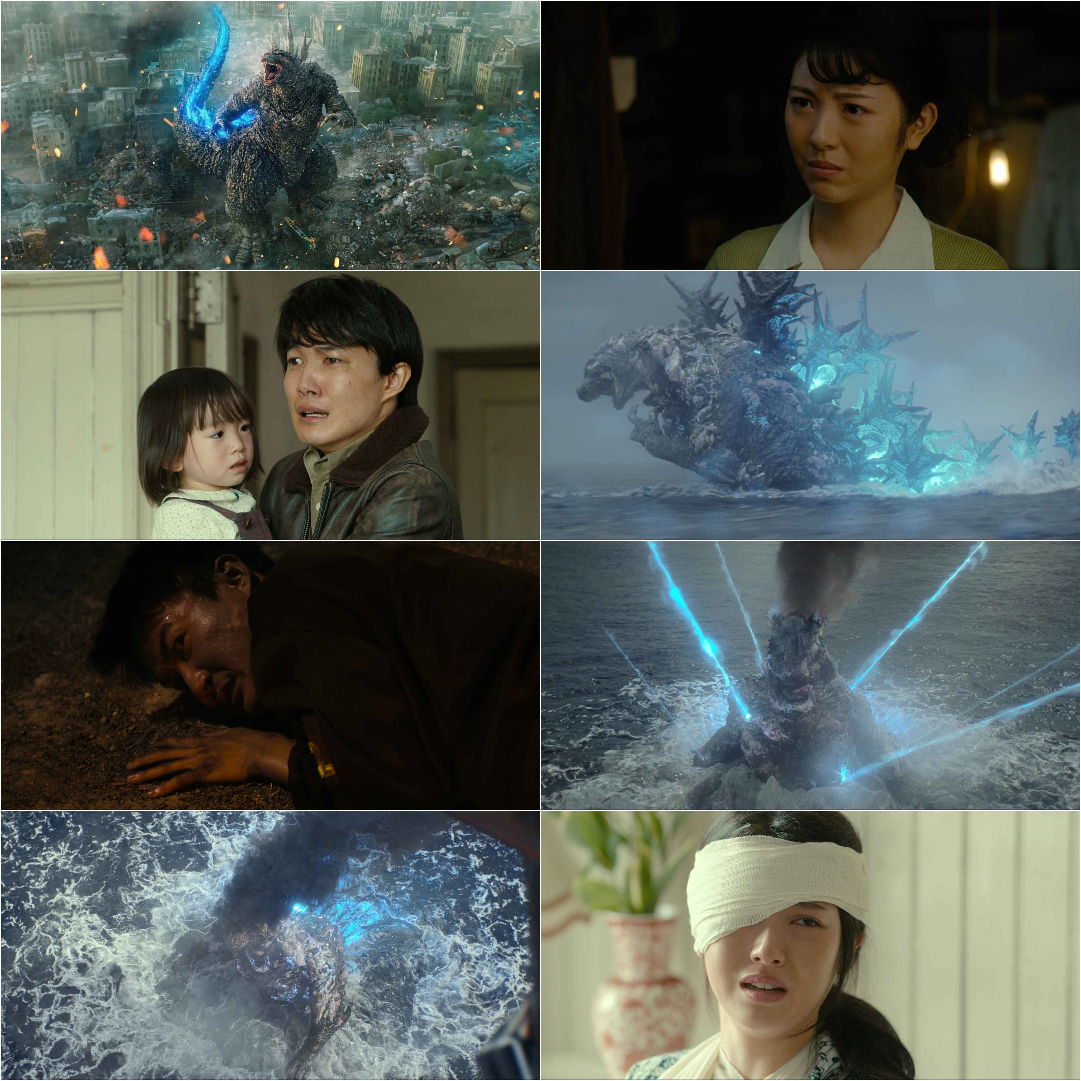 Godzilla Minus One (2023) (Hindi + English) Dual Audio Hollywood Movie BluRay HD ESub screenshot